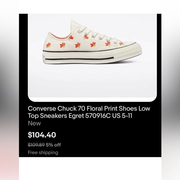 Chuck 70 bright Egret/Poppy/black low top (FINAL PRICE) - Picture 12 of 15